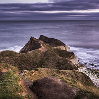Buy canvas prints of Eroding Headland at Thornwick Bay by Tim Hill