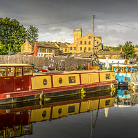 Buy canvas prints of Narrow Boats on Mirfield Canal by Tim Hill