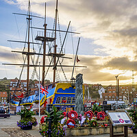 Buy canvas prints of Whitby HMS Endeavour by Tim Hill