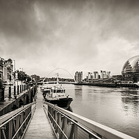 Buy canvas prints of Newcastle Quayside Sepia by Tim Hill
