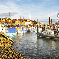 Buy canvas prints of Hazy Sunrise, River Esk, Whitby by Tim Hill