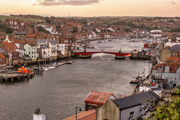 Whitby Swing Bridge North Yorkshire Picture Board by Tim Hill