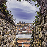 Buy canvas prints of Whitby Abbey from West Cliff Tunnel by Tim Hill