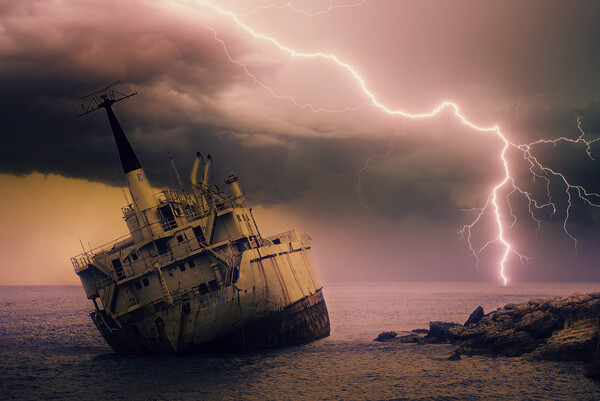 Edro 3 Shipwreck Picture Board by Tim Hill