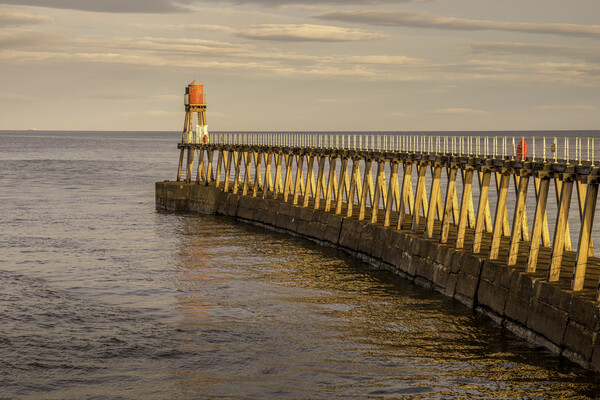 Whitby East Pier Extension Picture Board by Tim Hill