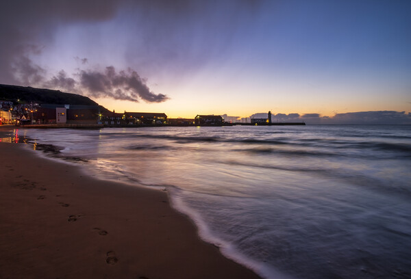 Scarborough South Bay at Dawn Picture Board by Tim Hill