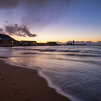 Buy canvas prints of Scarborough South Bay at Dawn by Tim Hill