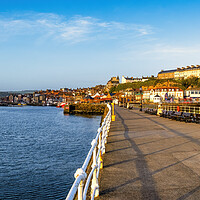 Buy canvas prints of Whitby Pier Panoramic by Tim Hill