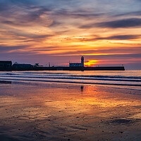 Buy canvas prints of Scarborough South Beach Sunrise by Tim Hill