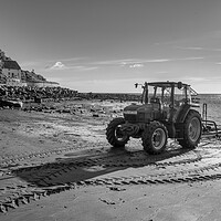 Buy canvas prints of Runswick Bay Black and White by Tim Hill