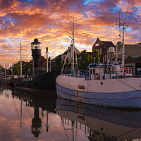 Buy canvas prints of Sunset at Hull Marina  by Tim Hill
