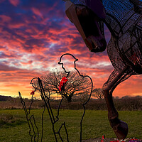 Buy canvas prints of Featherstone War Horse by Tim Hill