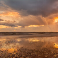 Buy canvas prints of Crosby Beach Sunset, Another Place by Tim Hill