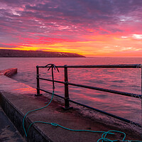 Buy canvas prints of Filey Brigg Sunrise from Filey Boat Ramp by Tim Hill