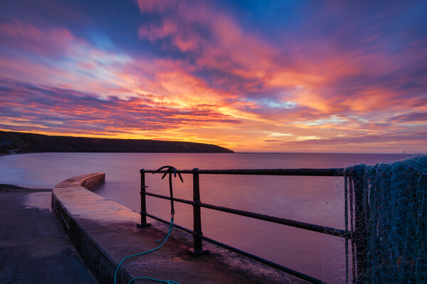 Majestic Sunrise over Filey Brigg Picture Board by Tim Hill