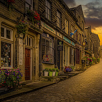 Buy canvas prints of Nostalgic Cobbled Street in Historic Haworth by Tim Hill