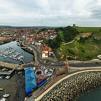 Buy canvas prints of Scarborough from Above by Tim Hill