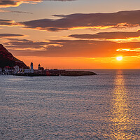 Buy canvas prints of Golden Sunrise over Scarborough Harbour by Tim Hill