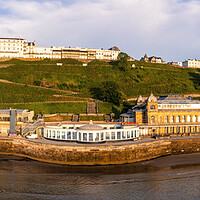 Buy canvas prints of Scarborough Spa Complex from Above by Tim Hill