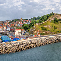 Buy canvas prints of Scarborough from the Air by Tim Hill