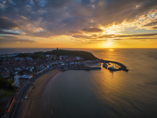 Scarborough Sunrise from Above Picture Board by Tim Hill