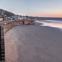 Buy canvas prints of Filey Beach Huts at Sunrise by Tim Hill