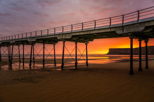 Majestic Sunrise Over the Victorian Pier Picture Board by Tim Hill
