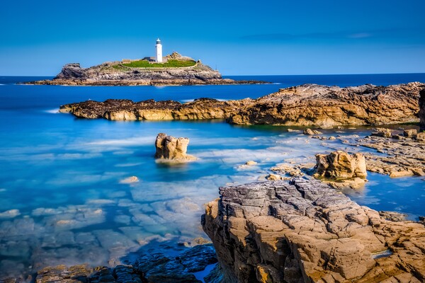 Majestic Godrevy Lighthouse Picture Board by Tim Hill