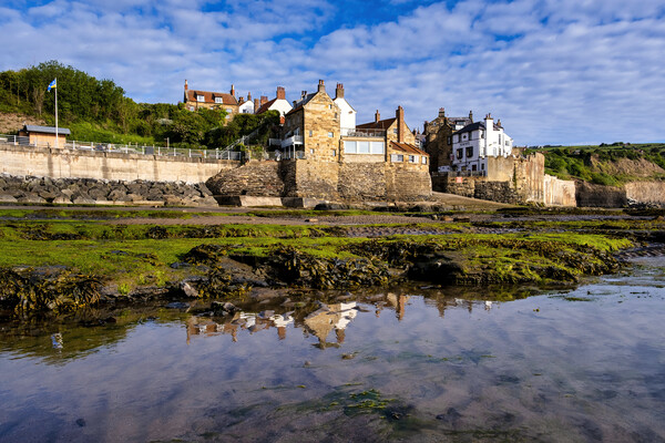 Robin Hoods Bay Reflections Picture Board by Tim Hill
