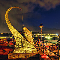 Buy canvas prints of A Glowing Tribute to Scarboroughs Fishing Legacy by Tim Hill