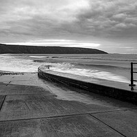 Buy canvas prints of Filey Brigg Black and White by Tim Hill