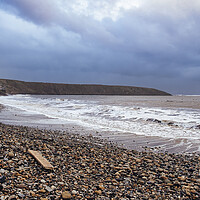 Buy canvas prints of Moody Seascape at Filey Brigg by Tim Hill