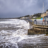 Buy canvas prints of Filey Seafront at High Tide by Tim Hill