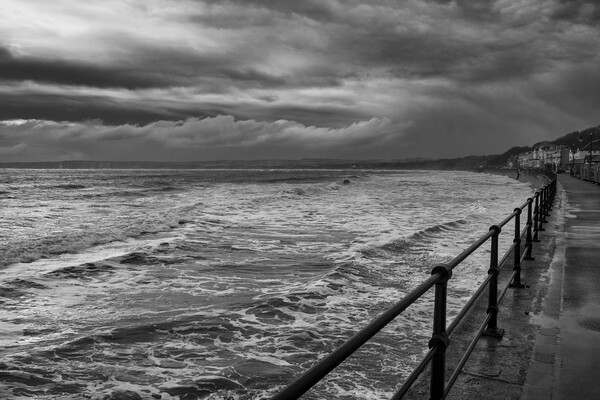 Filey Black and White Picture Board by Tim Hill