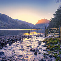 Buy canvas prints of Golden Sunrise at Buttermere by Tim Hill