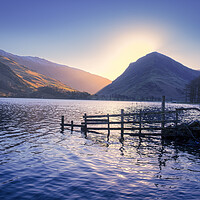 Buy canvas prints of Sunrise over Fleetwith Pike by Tim Hill
