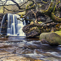 Buy canvas prints of Majestic East Gill Force Waterfall by Tim Hill