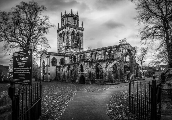 A hauntingly beautiful medieval church Picture Board by Tim Hill