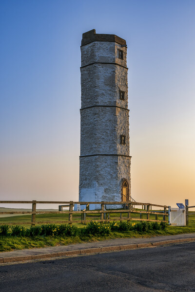 Flamborough Old Lighthouse Picture Board by Tim Hill