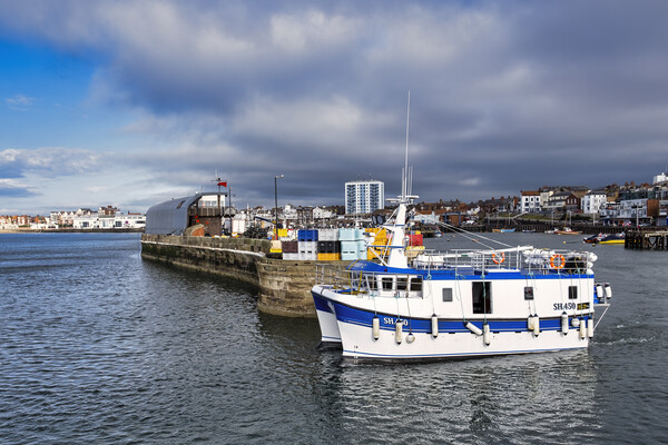 Bridlington Fishing Boat Picture Board by Tim Hill