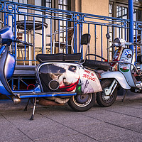 Buy canvas prints of Lambretta scooters at Whitby Royal Hotel by Tim Hill