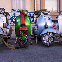Buy canvas prints of Vespa and Lambretta scooters at Whitby by Tim Hill
