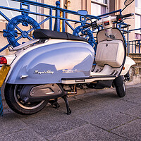 Buy canvas prints of Classic Royal Alloy Tigara Grande Scooter by Tim Hill