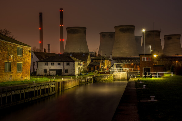 Ferrybridge C Power Station at Night Picture Board by Tim Hill