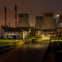 Buy canvas prints of Ferrybridge C Power Station at Night by Tim Hill