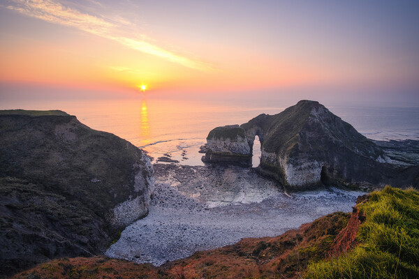 Flamborough Head Sunrise Picture Board by Tim Hill