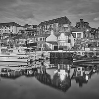 Buy canvas prints of Seahouses Black and White by Tim Hill