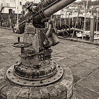 Buy canvas prints of Scarborough Vickers Gun on Vincent Pier by Tim Hill
