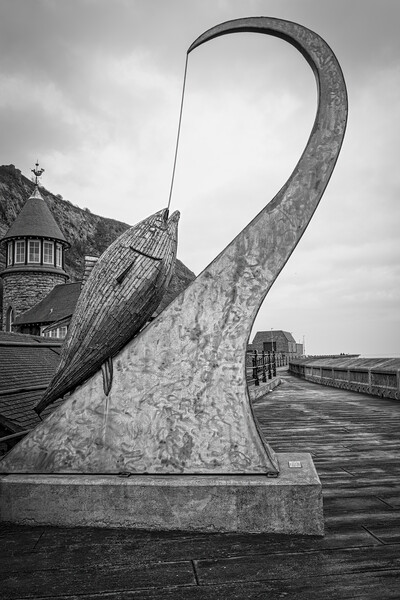 Scarborough Tunny fish Sculpture Picture Board by Tim Hill