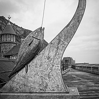 Buy canvas prints of Scarborough Tunny fish Sculpture by Tim Hill